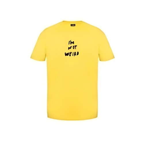 DIESEL YELLOW EMBROIDERED LETTERING T-SHIRT