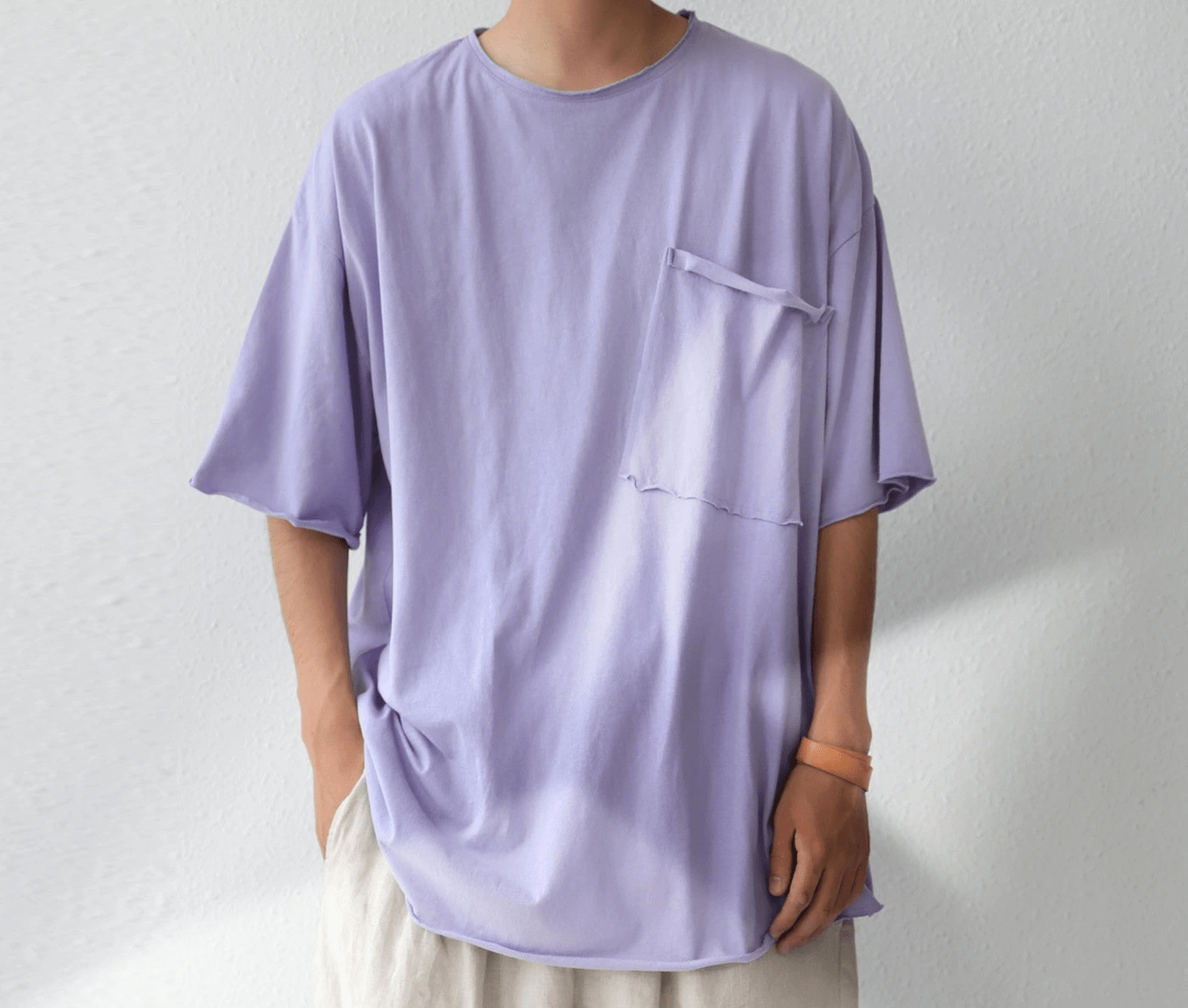 antiqua カットオフラウンドT Tシャツ メンズ トップス 綿100・za-00085