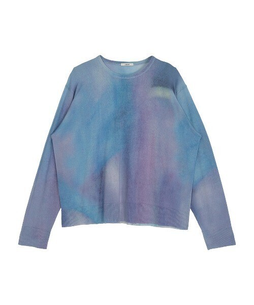 Ameri DULL GRADATION PRINT KNIT TOP
