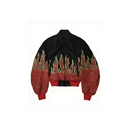 ANREALAGE PATCHWORK FIRE LACE BOMBER BLOUSON