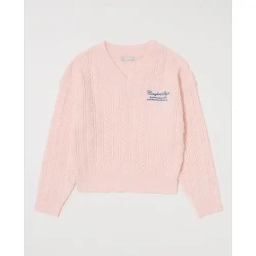 MOUSSY CABLE V NECK ニット