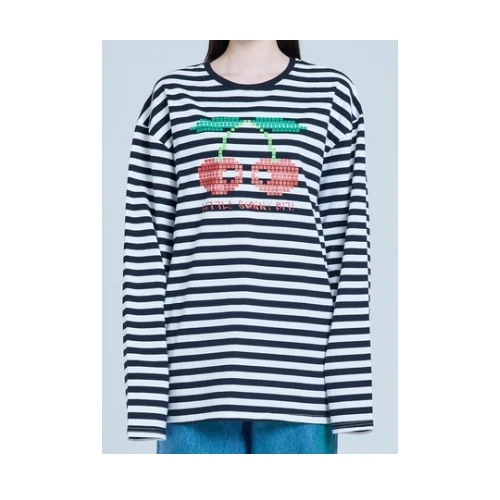 little sunny bite stripe cherry long tee