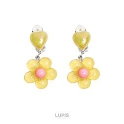 LUPIS ハート×フラワークリップイヤリング