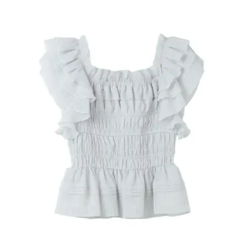 Her lip to La Plage Peplum Top