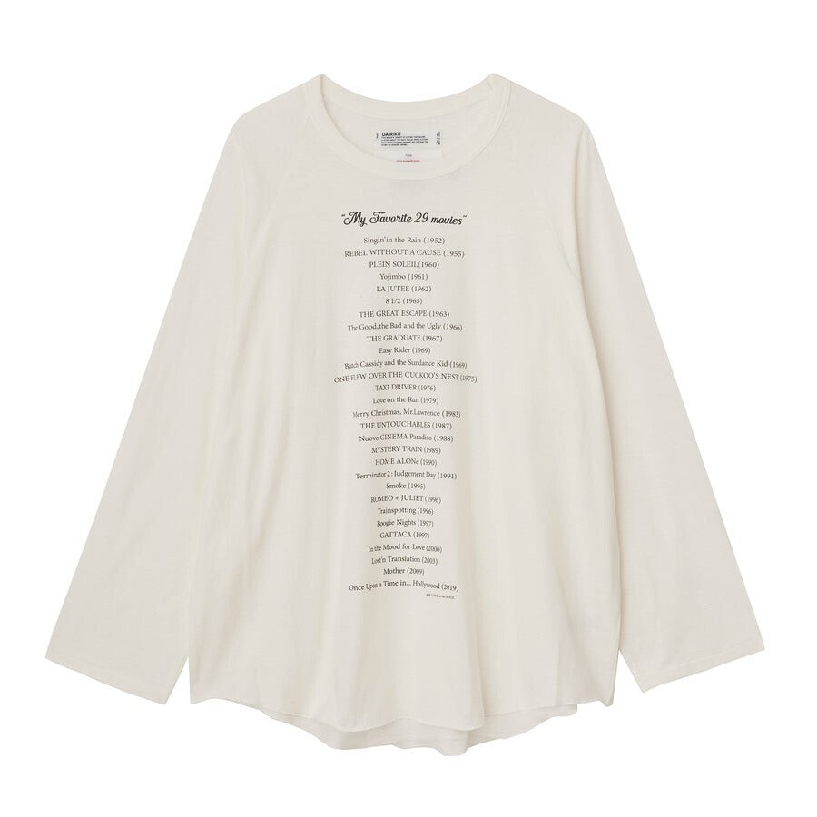 DAIRIKU "My Favorite Movies" Big Raglan Tee