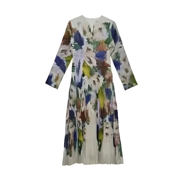 Ameri VINTAGE UND TEXTURE ART FLOWER DRESS