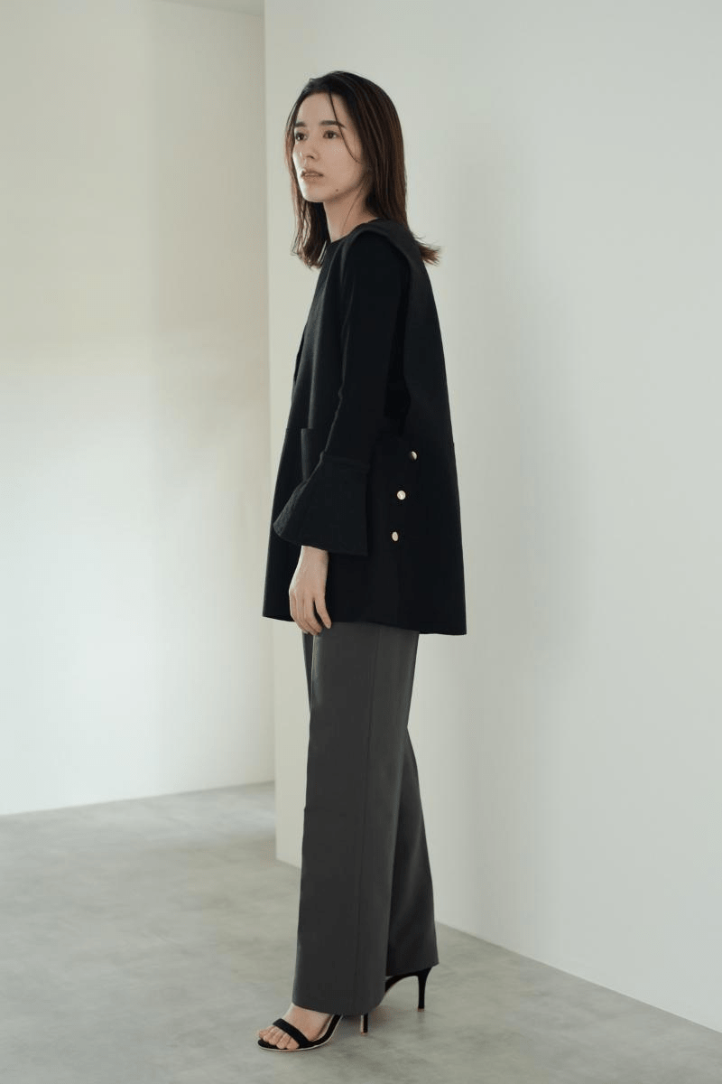 maison de Dolce. 【made in Japan】ウォッシュWニットベスト【black】