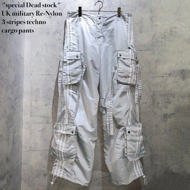AYNE UK military Re-Nylon 3 stripes techno cargo pants