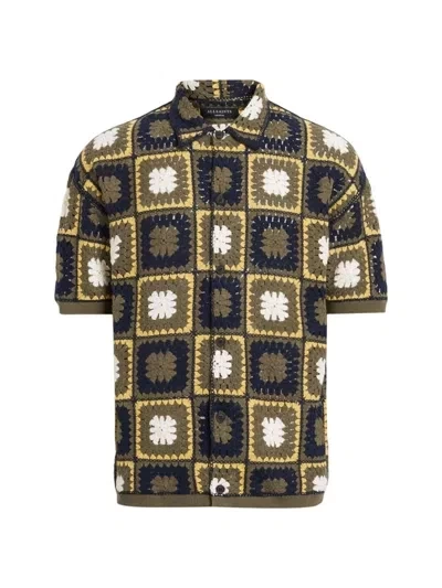 ALLSAINTS Mandon Crochet Short Sleeve Cardigan