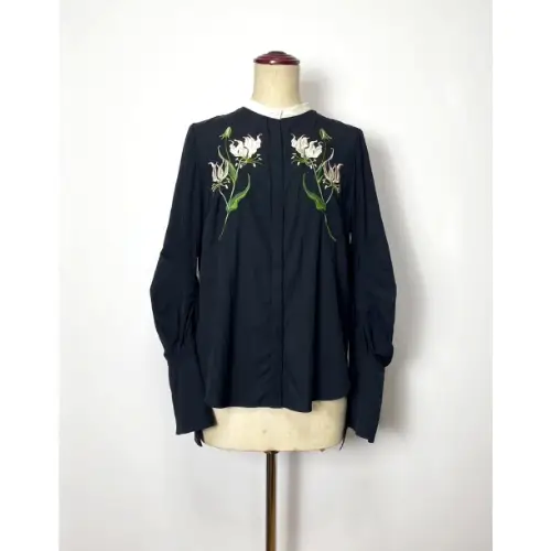 maison furuta レーヨンストレッチ(グロリオサ刺繍)