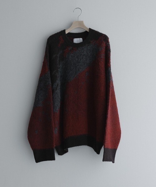 remer loose shadow gradation & melange knit