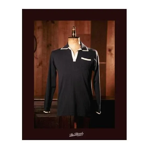 BLURRED CLOTHING BLD195 2TONE POLO LONG SLEEVE