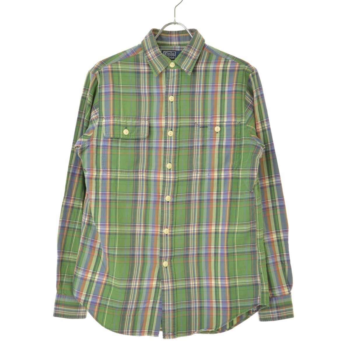 POLO RALPH LAUREN チンスト付 チェック柄長袖シャツ