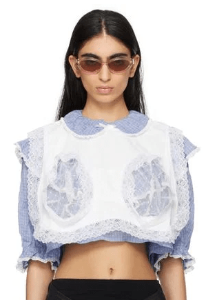 Jenny Fax ホワイト Big Panty Apron トップス