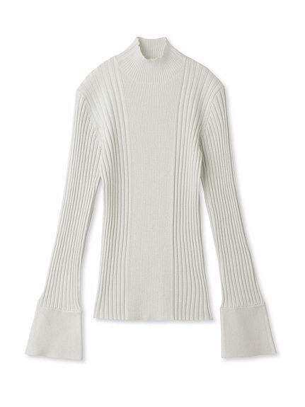 emmi 【emmi atelier】細リブラメタートルニット