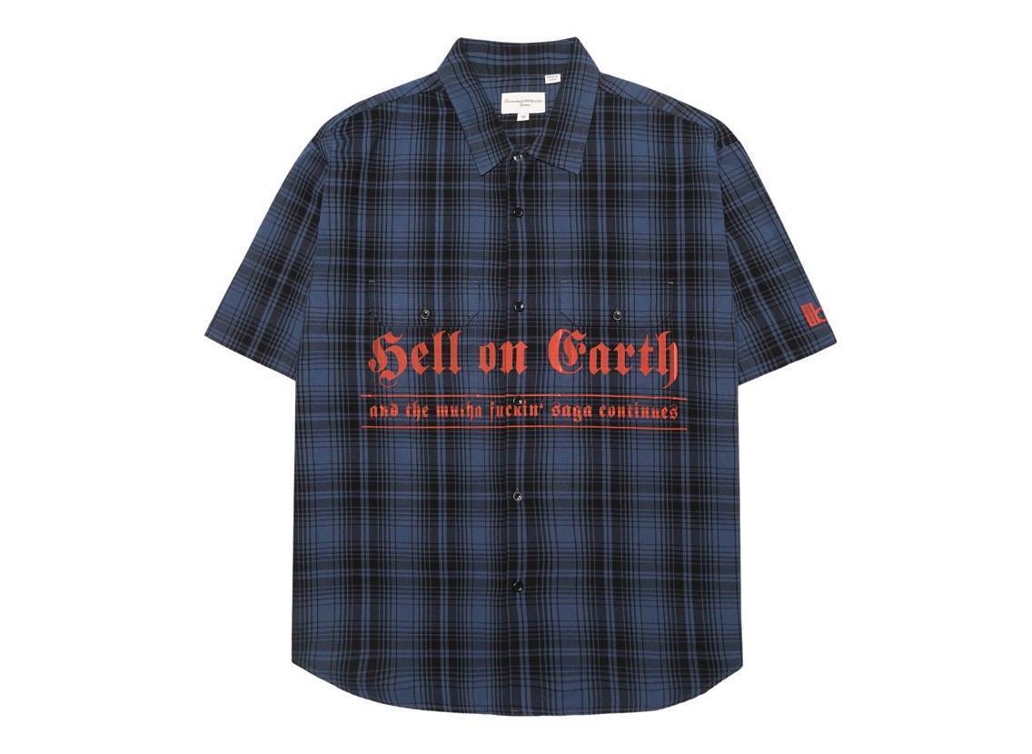Supreme Bernadette Corporation S/S Work Shirt "Navy Plaid"