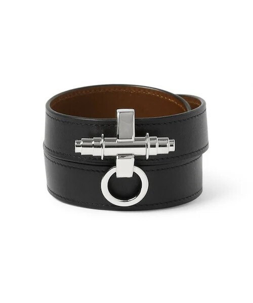 GIVENCHY 3 Row Obsedia Leather Bracelet