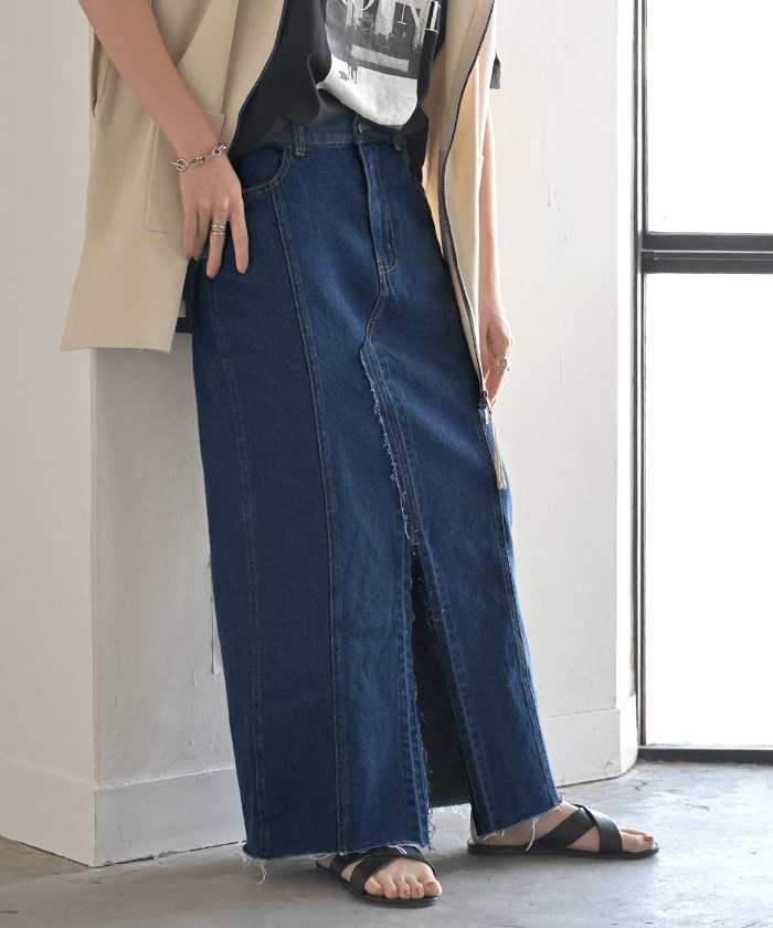HUG.U デニムロングスカート