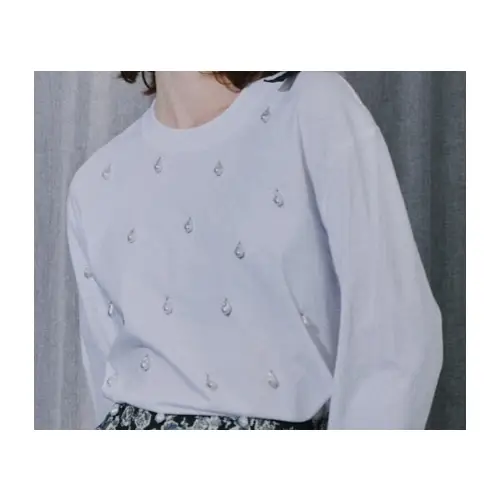 VIOLETTA バロックパールロングTシャツ