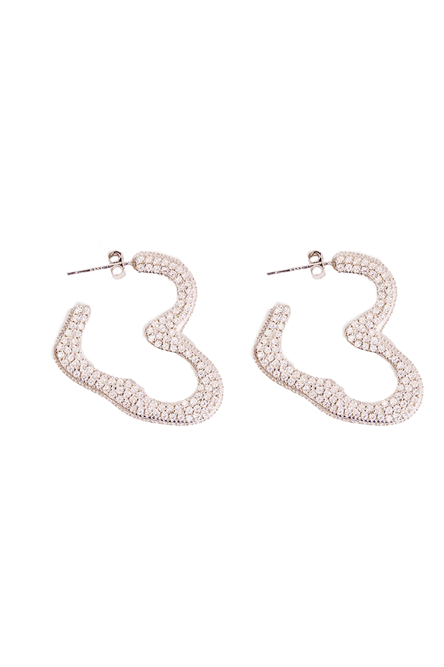 Collina Strada CRYSTAL SUPER HEART HOOP