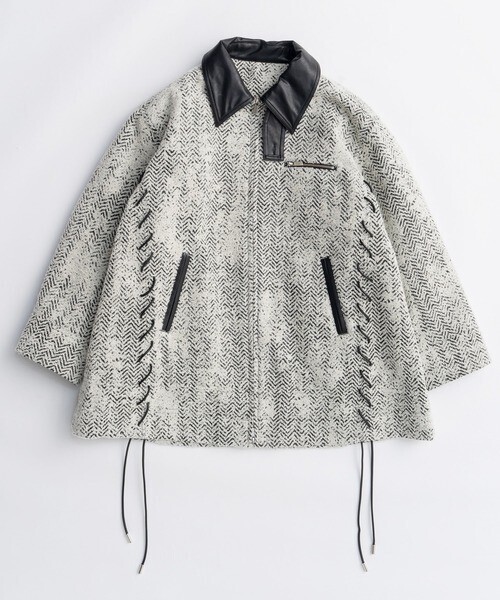 MAISON SPECIAL Lace Up A-line Coat/レースアップＡラインコート