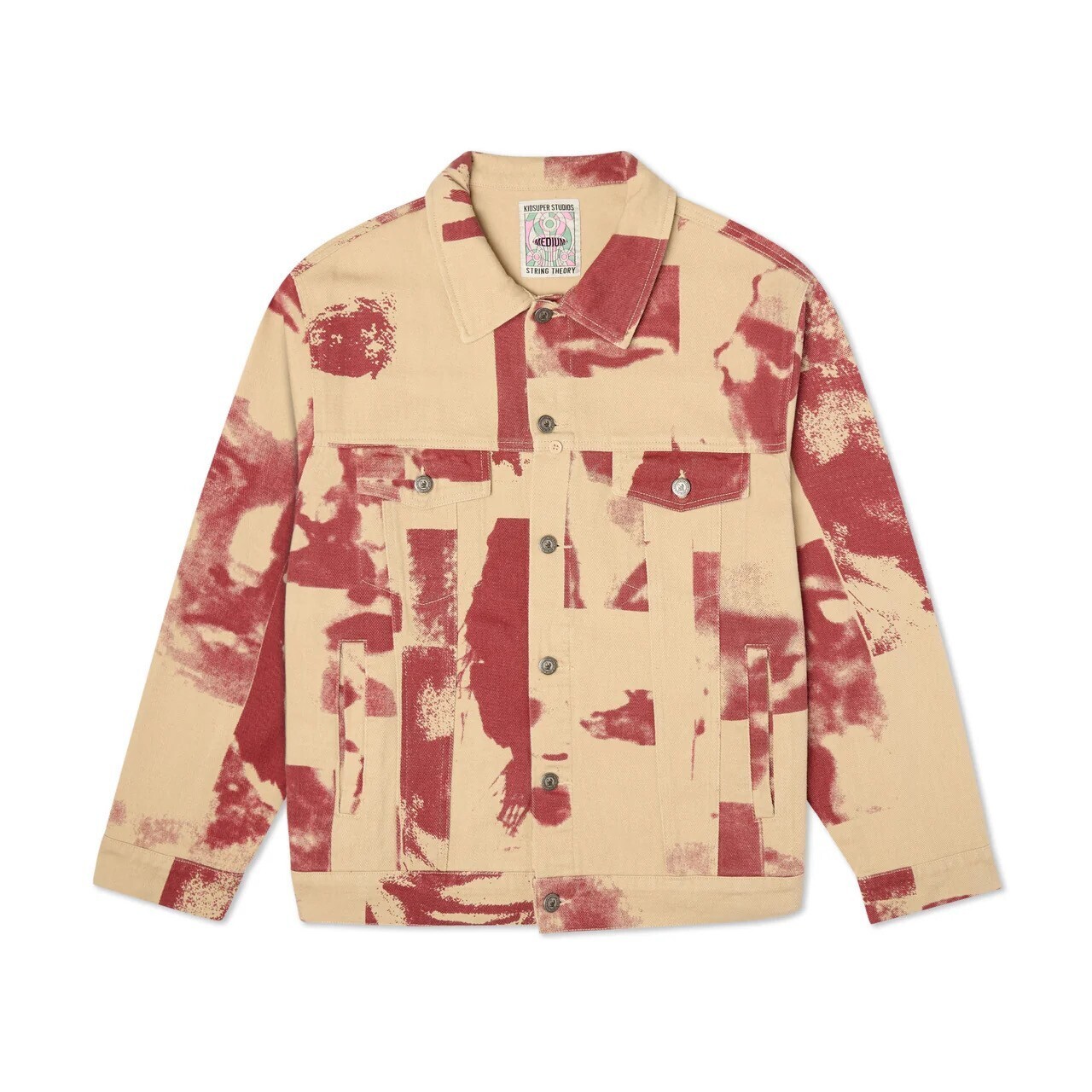 KidSuper Studios COLLAGE FACES DENIM JACKET [CREAM]