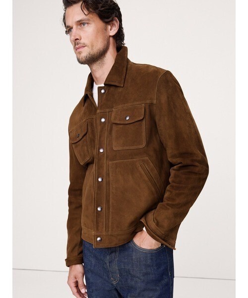 Banana Republic スエードレザー トラッカージャケット