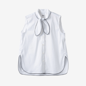 Dolce. パイピングリボンブラウス(navy)