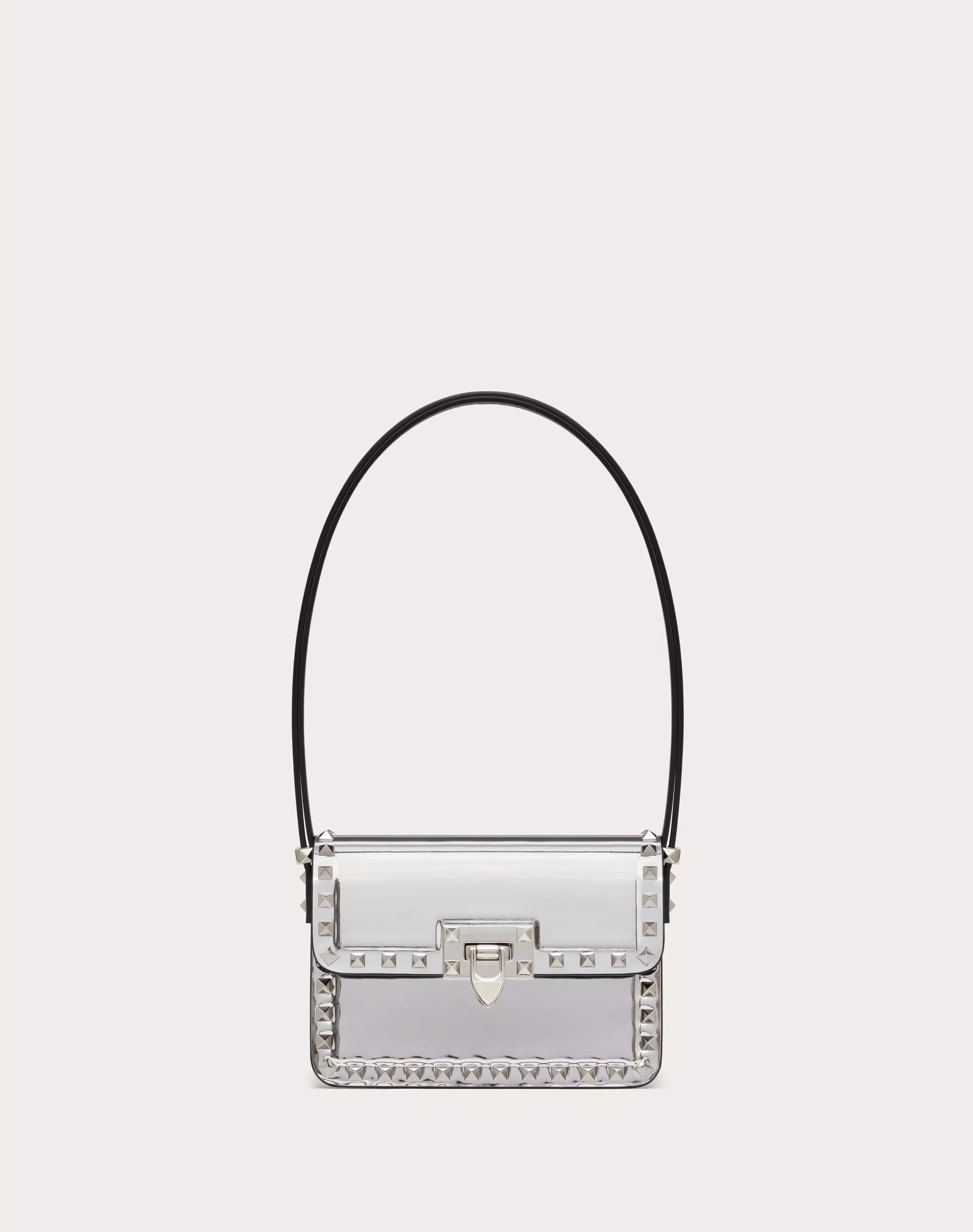 VALENTINO ロックスタッズ23 ミラーエフェクト カーフスキン スモール ショルダーバッグ