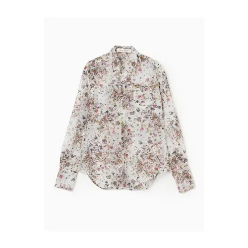 tanakadaisuke Rhinestone on childhood spangle organzy shirt