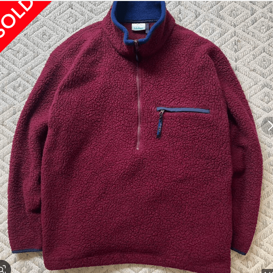 L.L.Bean ハーフジップ ボアフリース プルオーバー