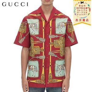 GUCCI BAROQUE NYLON BOWLING SHIRT