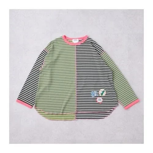 SOUNDS GOOOOD クレイジーマルチボーダーワッフルロンT