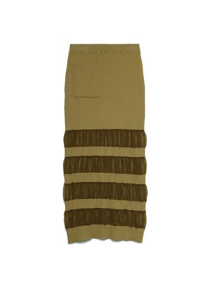SORIN Sheer & Rib Mix Long Skirt