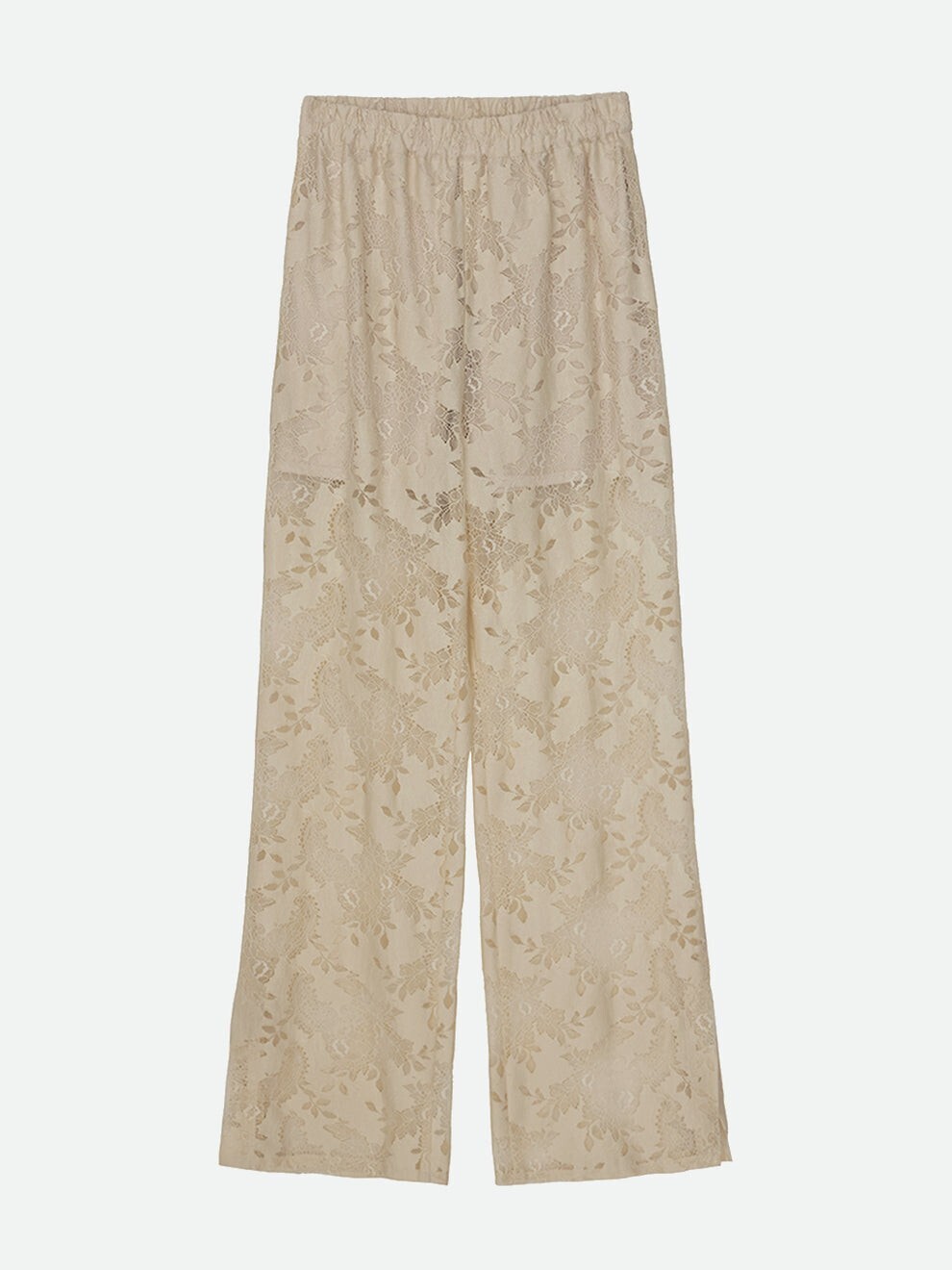 NOUNLESS VINTAGE LIKE LACE SLIT PANTS