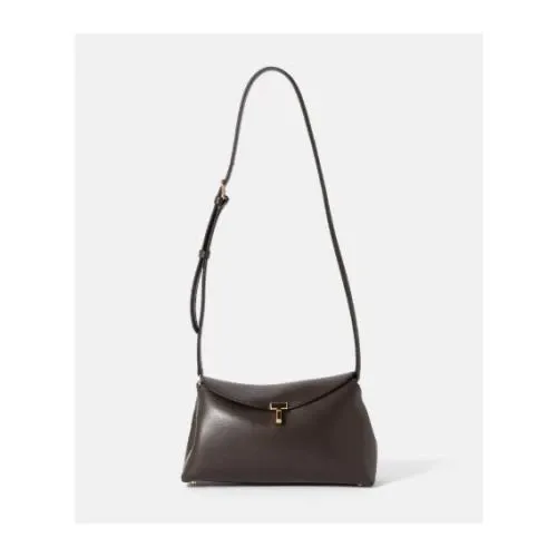 TOTEME T-lock leather clutch