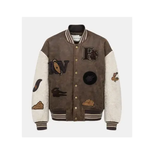 Feng Chen Wang BOMBER SHEARLING FAUX FUR JACKET