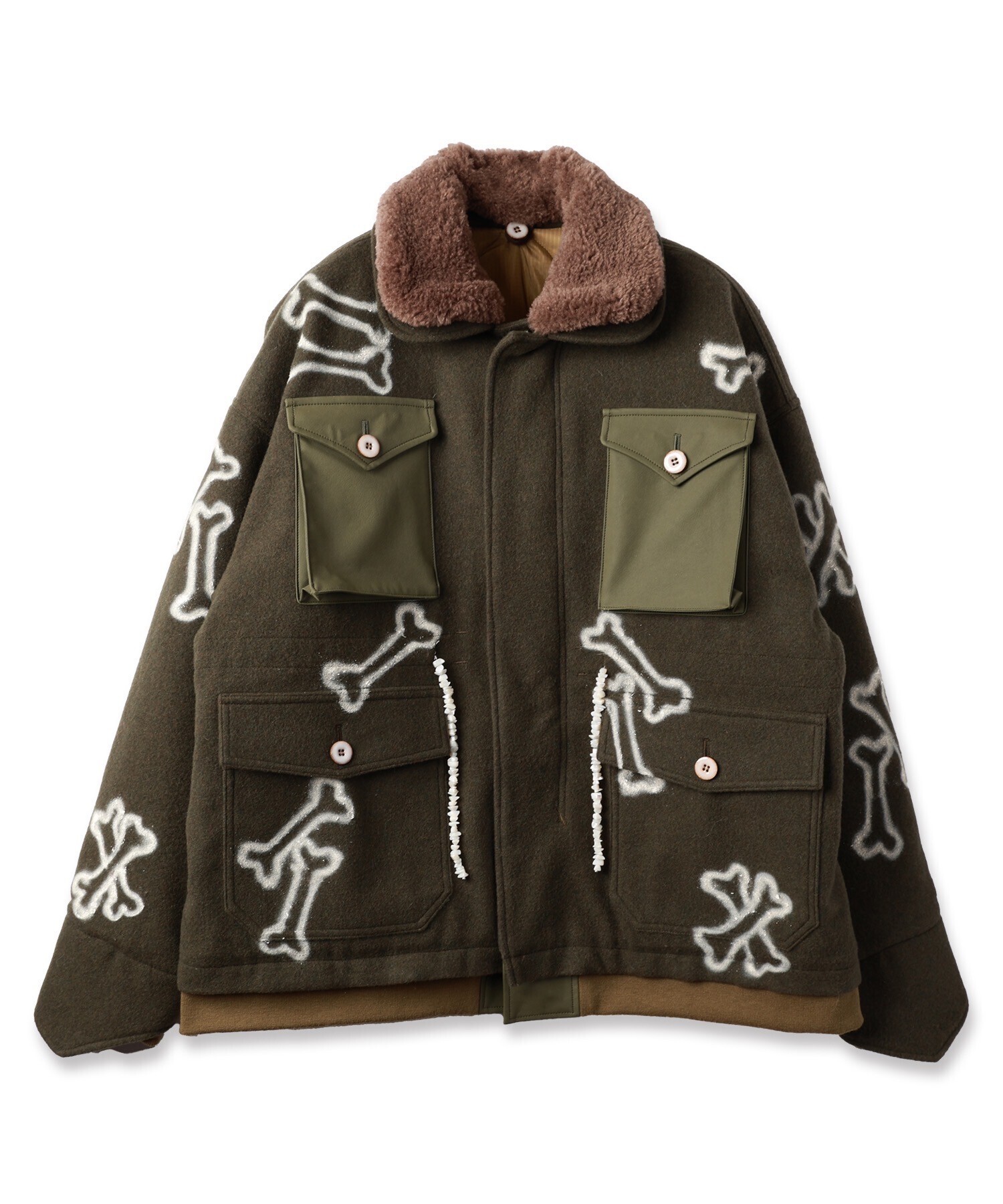 amok HAND PAINTING MILITARY BLOUSON
