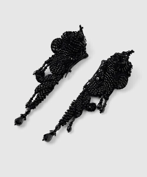 tanakadaisuke black drip down clip/ブラックドリップビジューヘアクリップ/オケージョン/左右差なし/1個売り