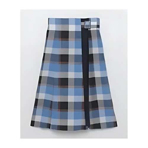 BLUE LABEL CRESTBRIDGE クレストブリッジチェックサイドベルトフレアスカート