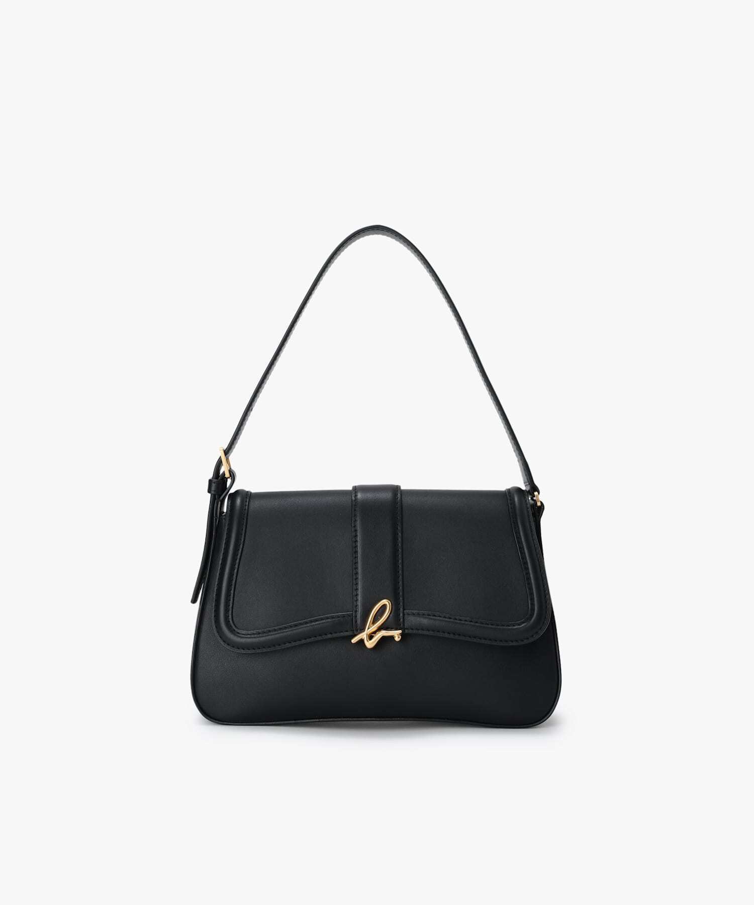 agnès b レザー ミディアム ショルダーバッグ"Ingrid"
