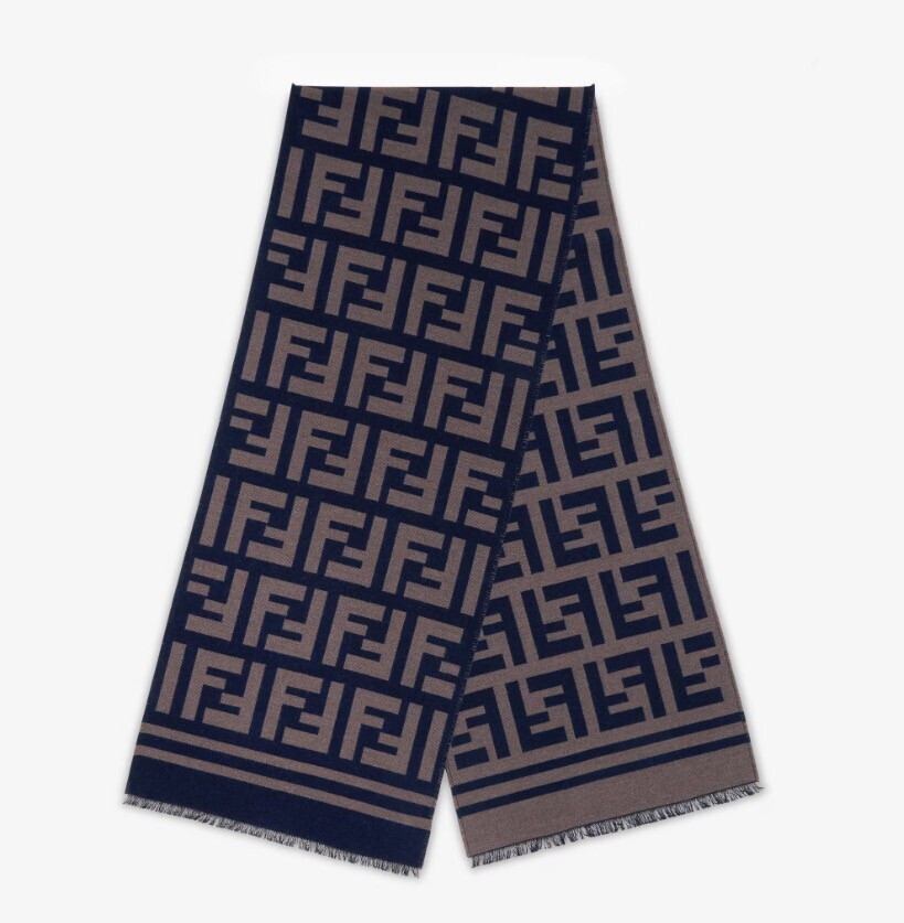 FENDI マルチカラーシルク＆ウール スカーフ