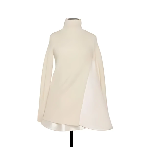 sacai Wool Knit x Satin Bonding Dress