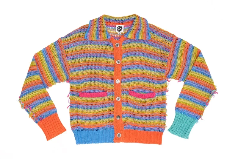 YANYAN FLOAT OVERSIZED CARDIGAN IN RAINBOW