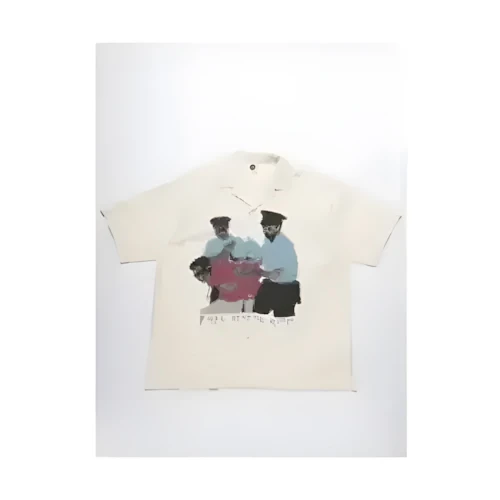 Bark at the Moon arrest open collar shirt