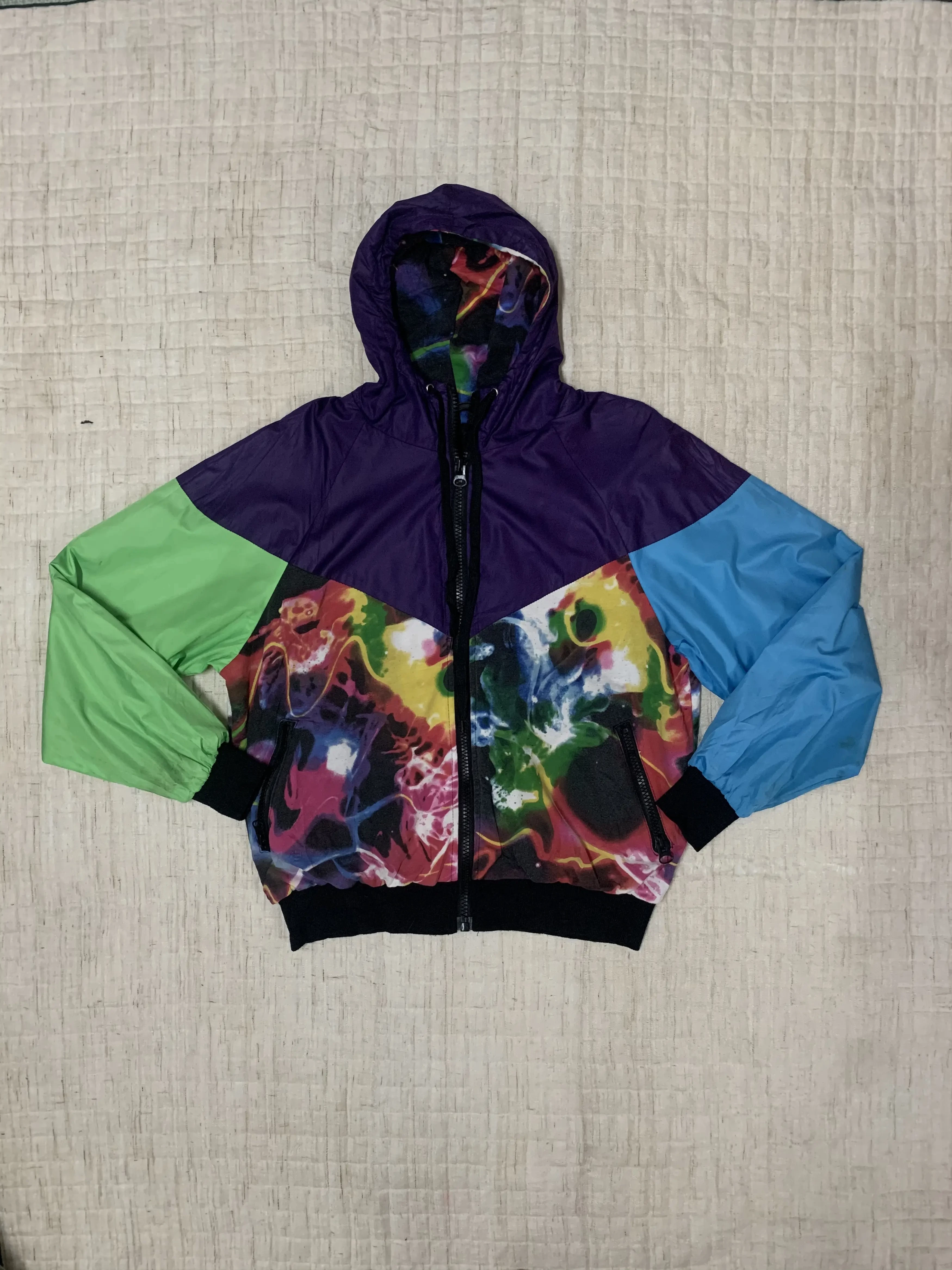 ACDC RAG Multi Color Zip Ups Hooded Jacket Sweater