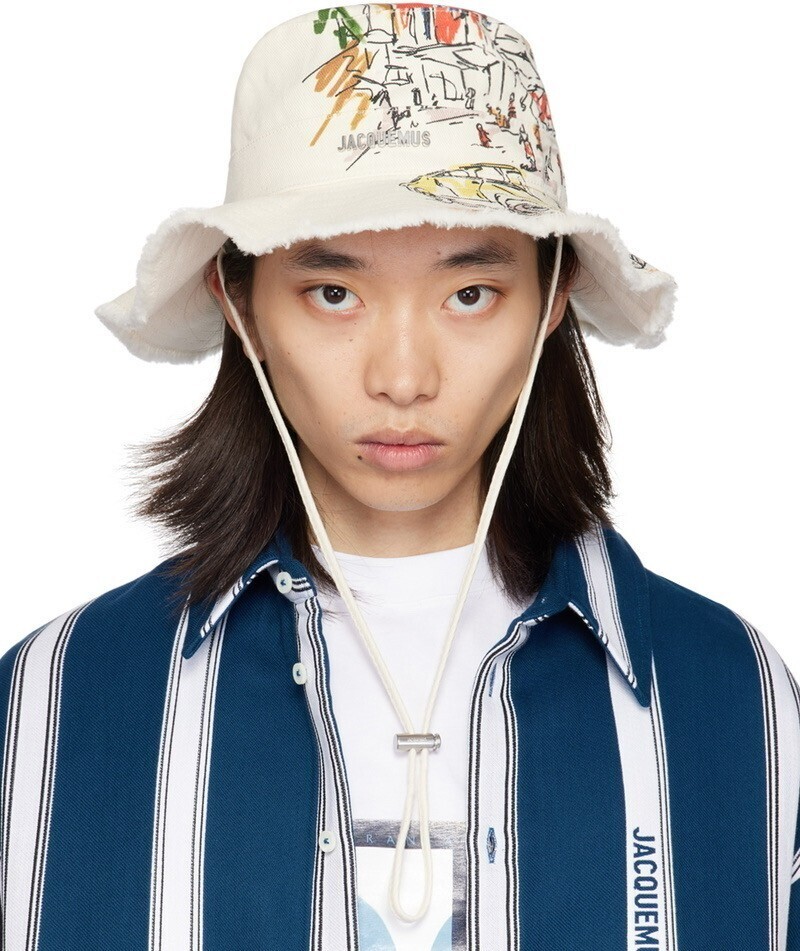 Jacquemus White La Casa 'Le bob Artichaut' Bucket Hat