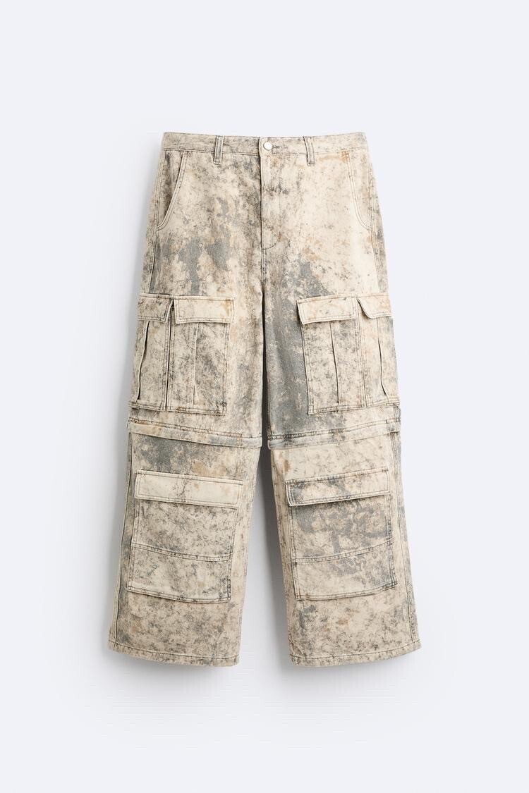 ZARA 取り外しレッグ仕様付きカーゴパンツ
