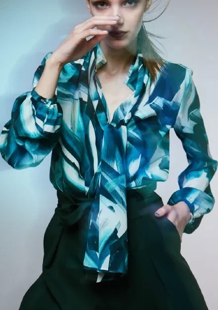AKIKO OGAWA. シルクシャツ