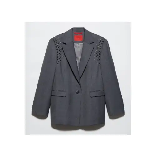 MAX & Co. Rhinestone grisaille blazer
